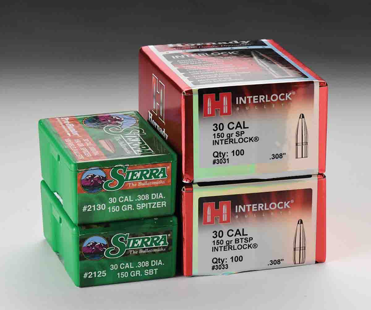 Rick chose these Sierra and Hornady bullets for comparison because they are similar with the exception of the bullets’ bases.